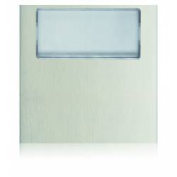 An image of Nexa blank module. Small informative window. Inox