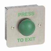 An image of Heavy Duty Green Dome Exit Button "PRESS TO EXIT" (Flush)