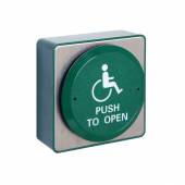 An image of Push to Exit' Large Green Disc Exit Button - H88 x W88 x D40 (inc Green BB)