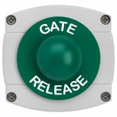 An image of Securefast IP66 Rated Gate Release Green Dome with Grey Backbox