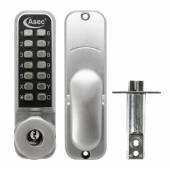 An image of Easy Code Change Digital Push Button Lock With Key Override & Optional Holdback